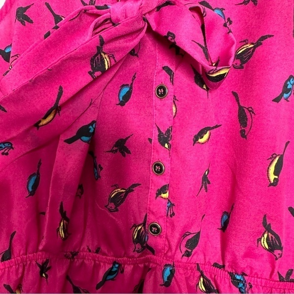 Accidentally in love bird print button front mini dress - Picture 2 of 6